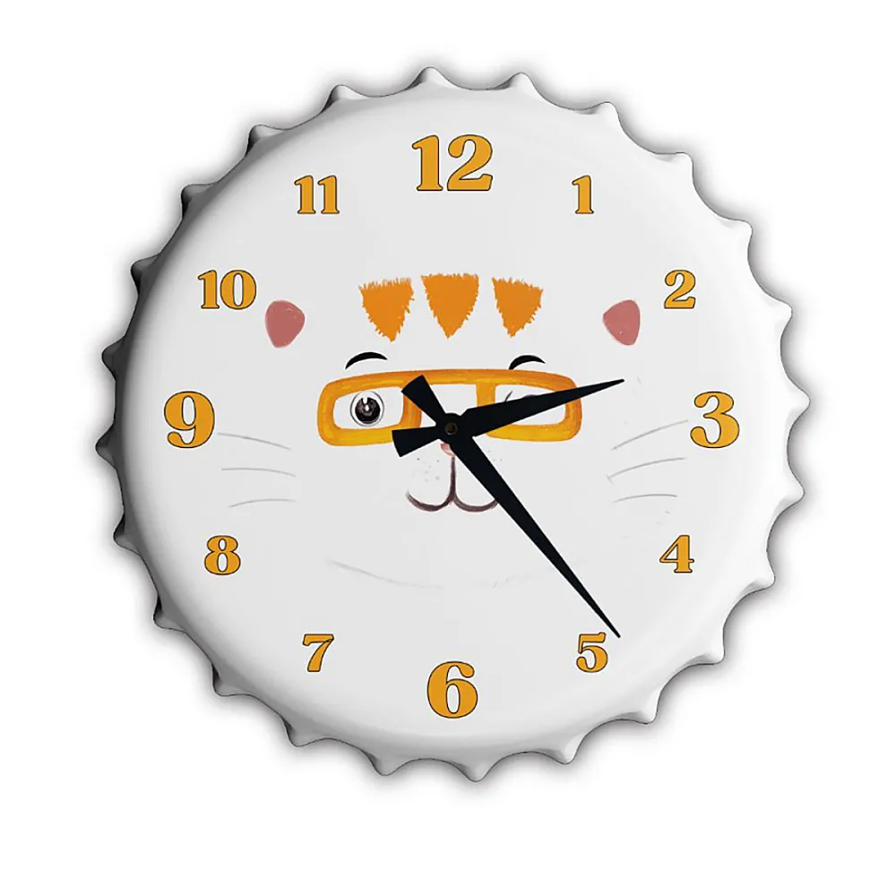 שעון פקק לבן - פרצוף כראמל