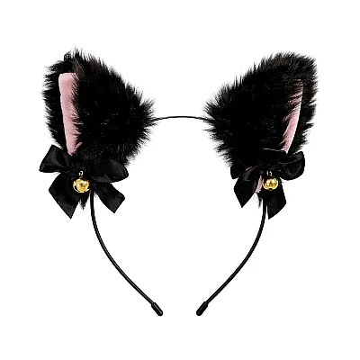 קשת אוזני חתול פרוותיות - שחור