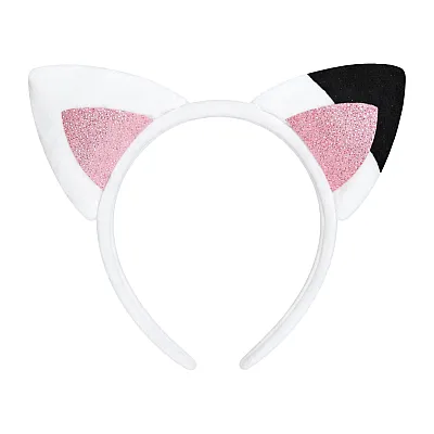 קשת אוזני חתול לבנות עם קצה שחור