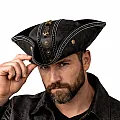 כובע פיראט יוקרתי במיוחד - שחור