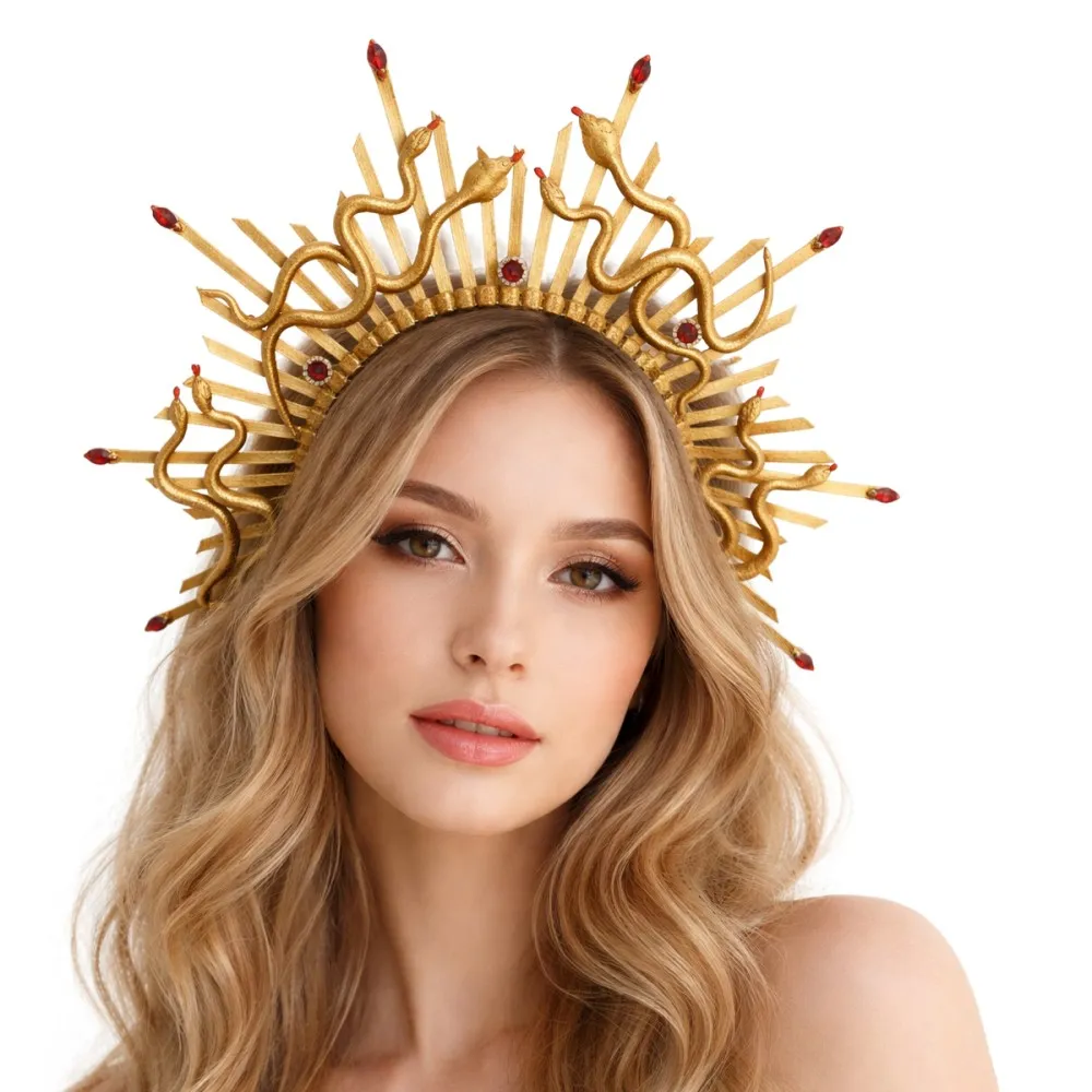 קשת מדוזה בצבע זהב לתחפושת קוספליי