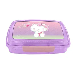 קופסת אוכל מחולקת 2קליפסים הלו קיטי