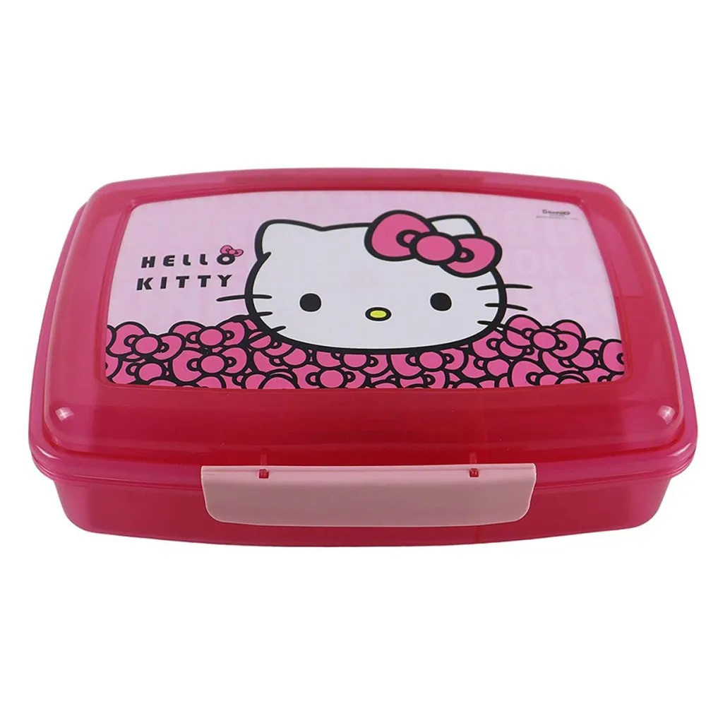 קופסת אוכל מחולקת 2קליפסים הלו קיטי