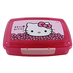 קופסת אוכל מחולקת 2קליפסים הלו קיטי