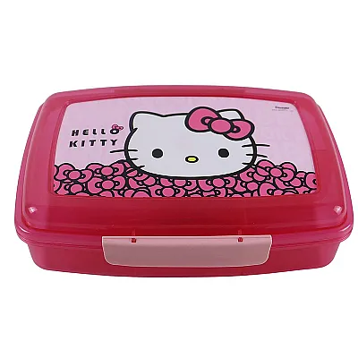 קופסת אוכל מחולקת 2קליפסים הלו קיטי