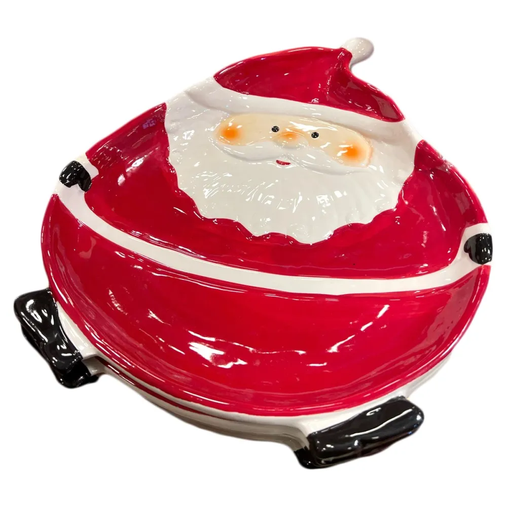 קערת סנטה אדומה מקרמיקה