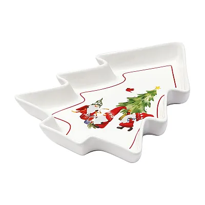 צלחת עץ אשוח  23cm