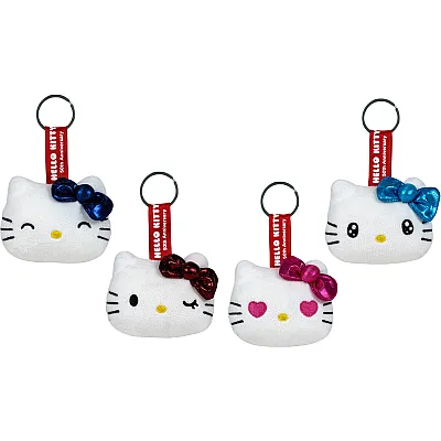 מחזיק מפתחות Plush - פרצוף הלו קיטי