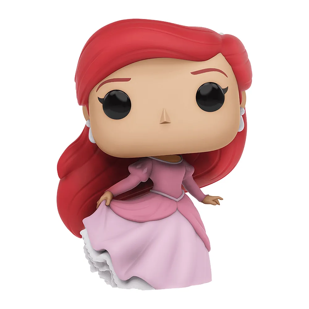 בובת פופ בת הים הקטנה אריאל עם שמלה אדומה