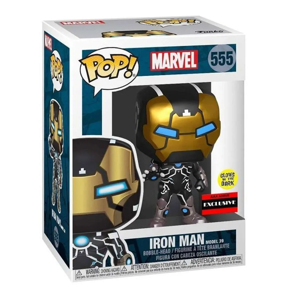 בובת פופ אקסקלוסיבי איירון מן דגם 39 זוהר בחושך