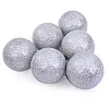 כדורים בצבע כסף לעץ אשוח 6 סמ