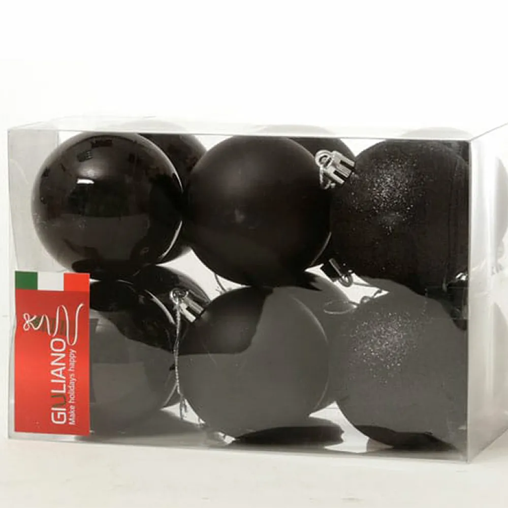 12 כדורים יוקרתיים לעץ אשוח במבחר צבעים 6 סמ 