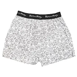 מכנס בוקסר ריק ומורטי שחור לבן