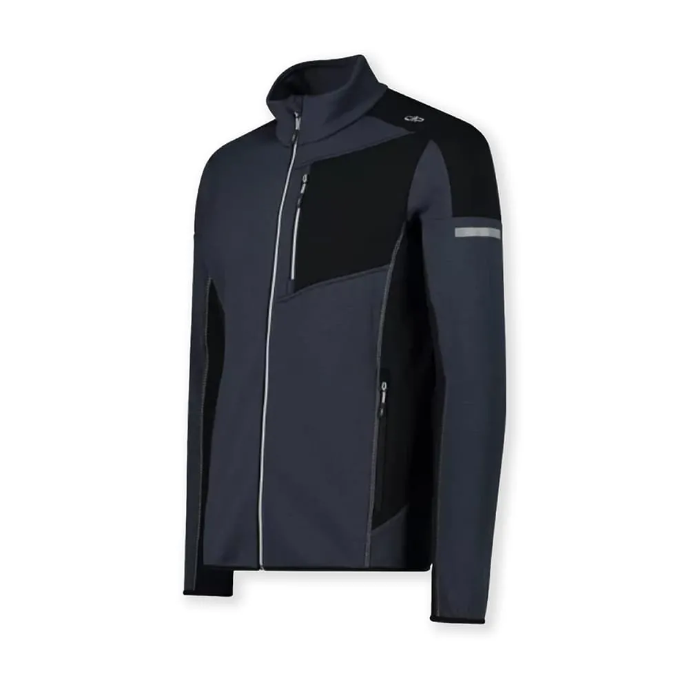 Men's Grid-Tech Colour-Block Sweatshirt With Reflective Print on the Sleeves