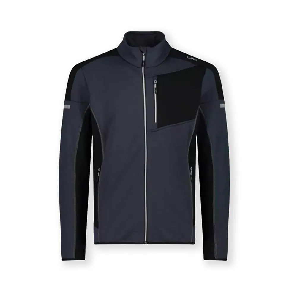 Men's Grid-Tech Colour-Block Sweatshirt With Reflective Print on the Sleeves