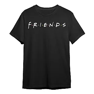 חולצה לוגו חברים FRIENDS שחורה