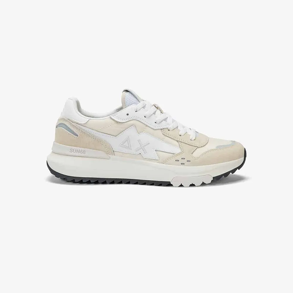 נעלי סניקרס לגבר SUN68 NIKI 2.0 SPORT BIANCO PANNA