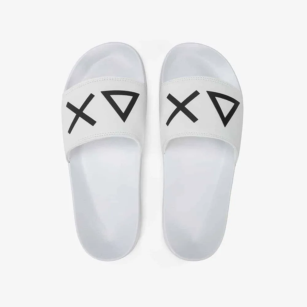 נעליים לאישה SUN68 SLIPPERS LOGO WHITE