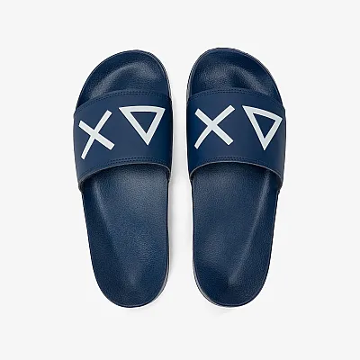 נעליים לגבר SUN68 SLIPPERS LOGO NAVY BLUE