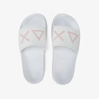נעליים לאישה SUN68 SLIPPERS LOGO WHITE