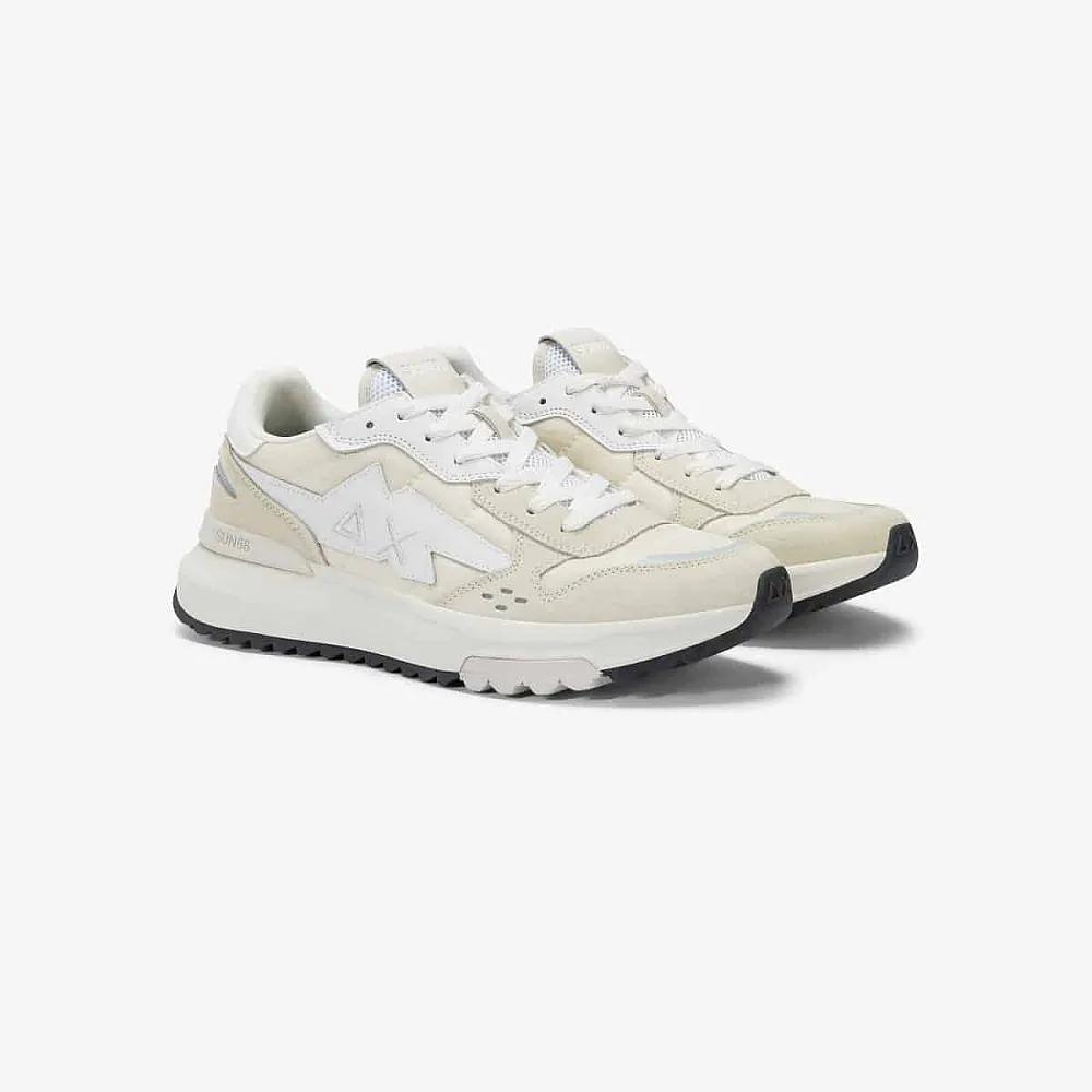 נעלי סניקרס לגבר SUN68 NIKI 2.0 SPORT BIANCO PANNA