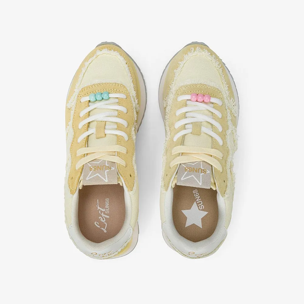 נעלי סניקרס לאישה SUN68 BIG STARGIRL CANVAS LEMON