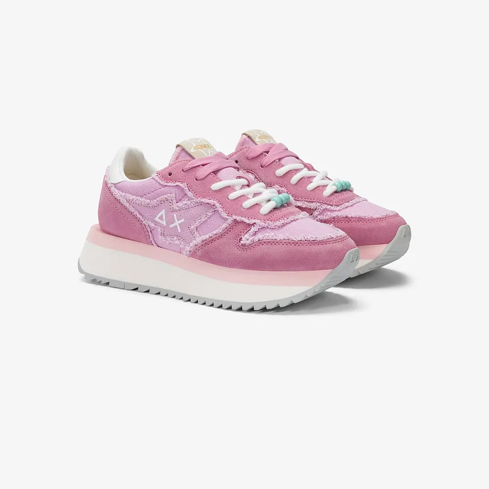 נעלי סניקרס לאישה SUN68 BIG STARGIRL CANVAS CYCLAMEN