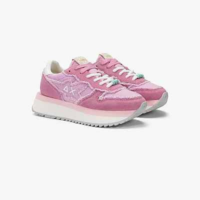 נעלי סניקרס לאישה SUN68 BIG STARGIRL CANVAS CYCLAMEN