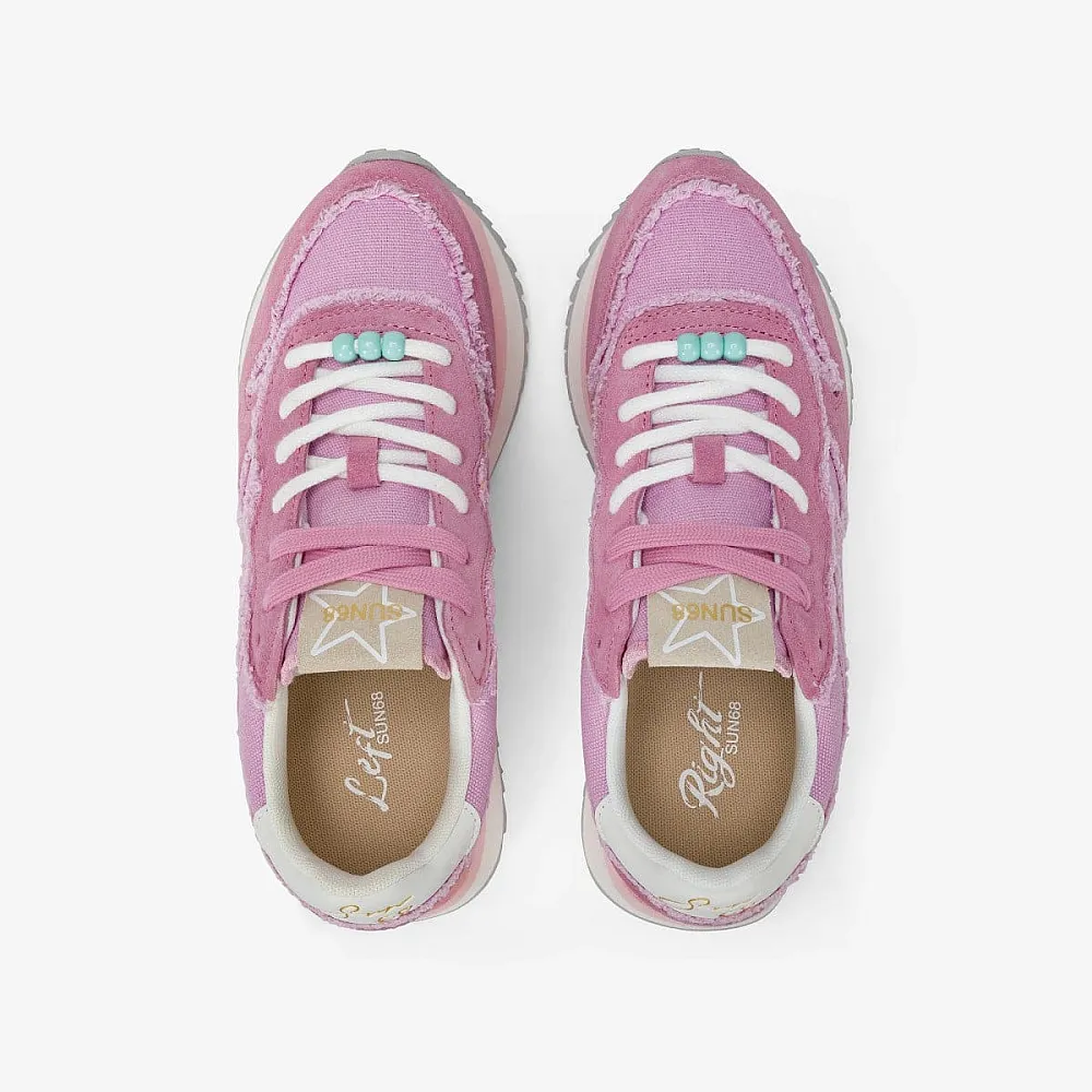 נעלי סניקרס לאישה SUN68 BIG STARGIRL CANVAS CYCLAMEN