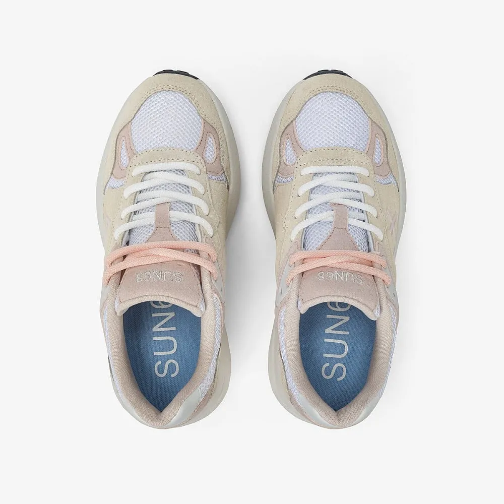 נעלי סניקרס לאישה SUN68 VENUS SUEDE OFF WHITE