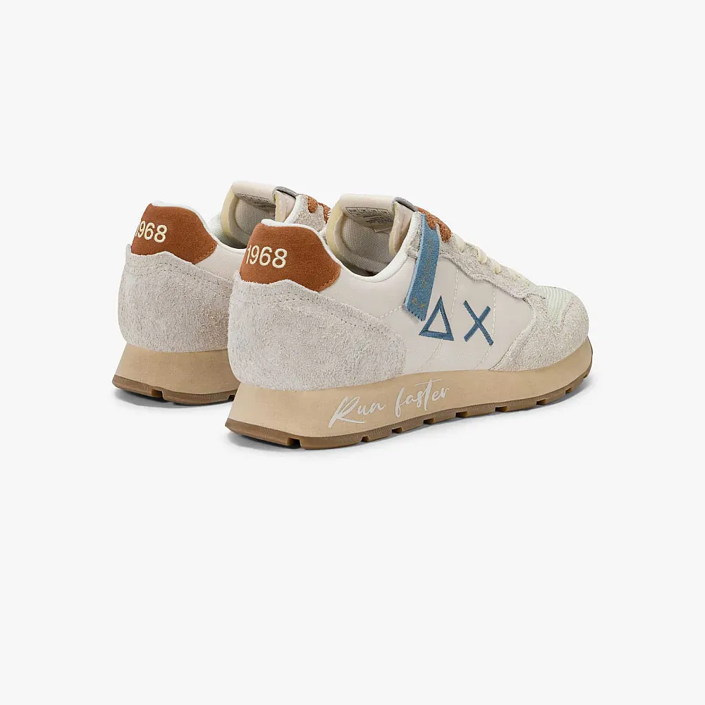נעלי סניקרס לגבר SUN68 TOM VINTAGE OFF WHITE