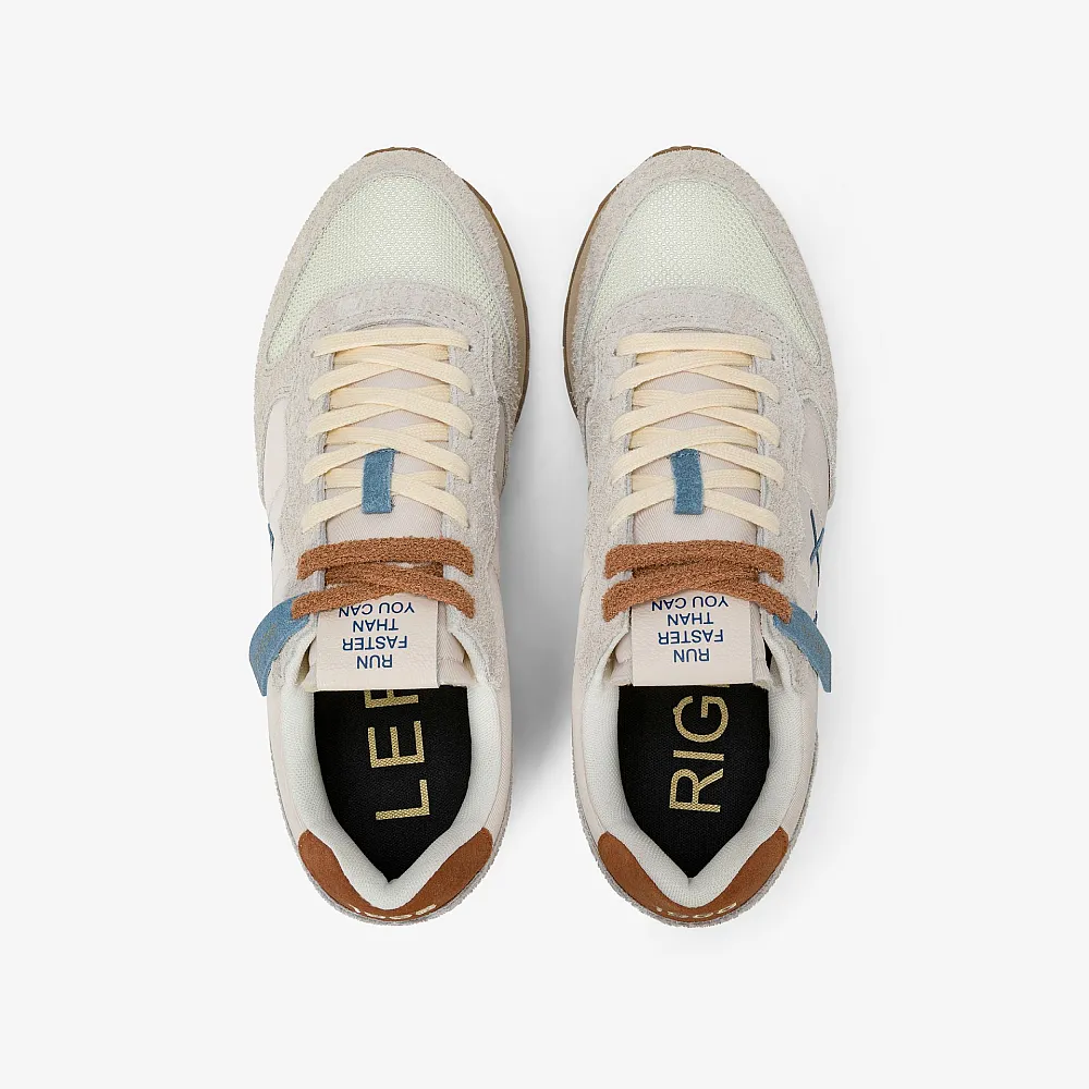 נעלי סניקרס לגבר SUN68 TOM VINTAGE OFF WHITE