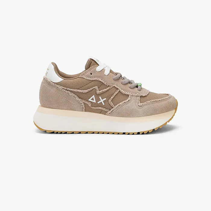 נעלי סניקרס לאישה SUN68 BIG STARGIRL CANVAS- STONE GREY