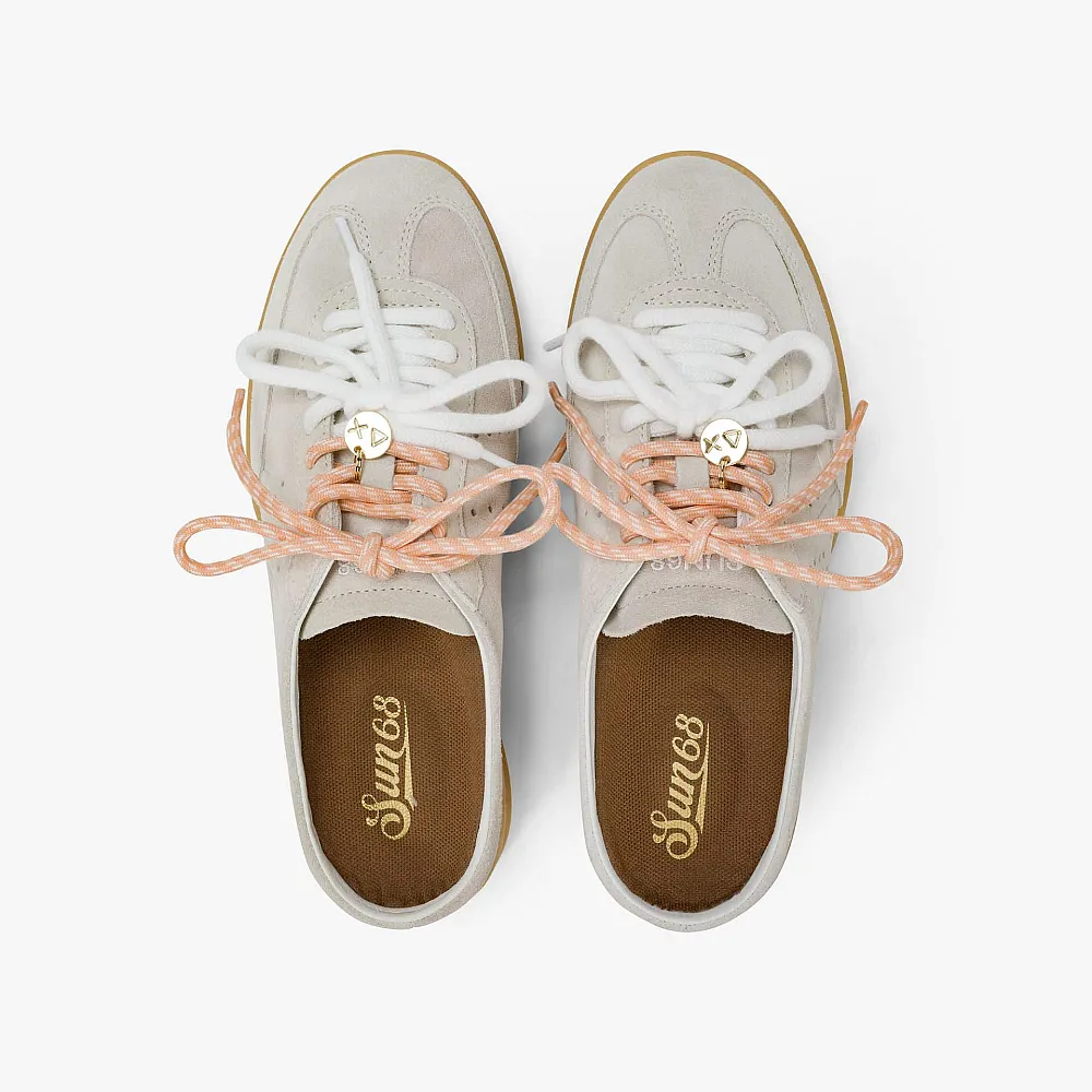נעליים לאישה SUN68 CALIFORNIA SUN SUEDE SABOT- OFF WHITE