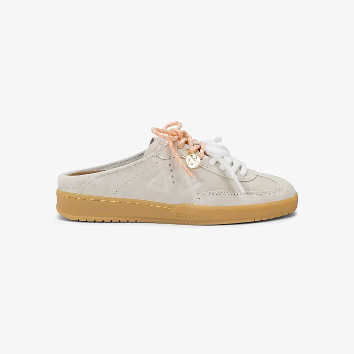 נעליים לאישה SUN68 CALIFORNIA SUN SUEDE SABOT- OFF WHITE