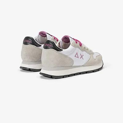 נעלי סניקרס לאישה SUN68 ALLY SOLID NYLON - White