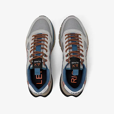 נעלי סניקרס לגבר SUN68 FIRE & CAMPING - Grey
