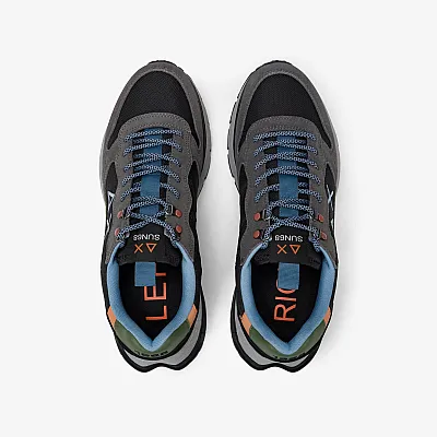 נעלי סניקרס לגבר SUN68 FIRE & CAMPING - Black
