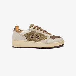 נעלי סניקרס לגבר SUN68 BIG BASKET EVO- Brown