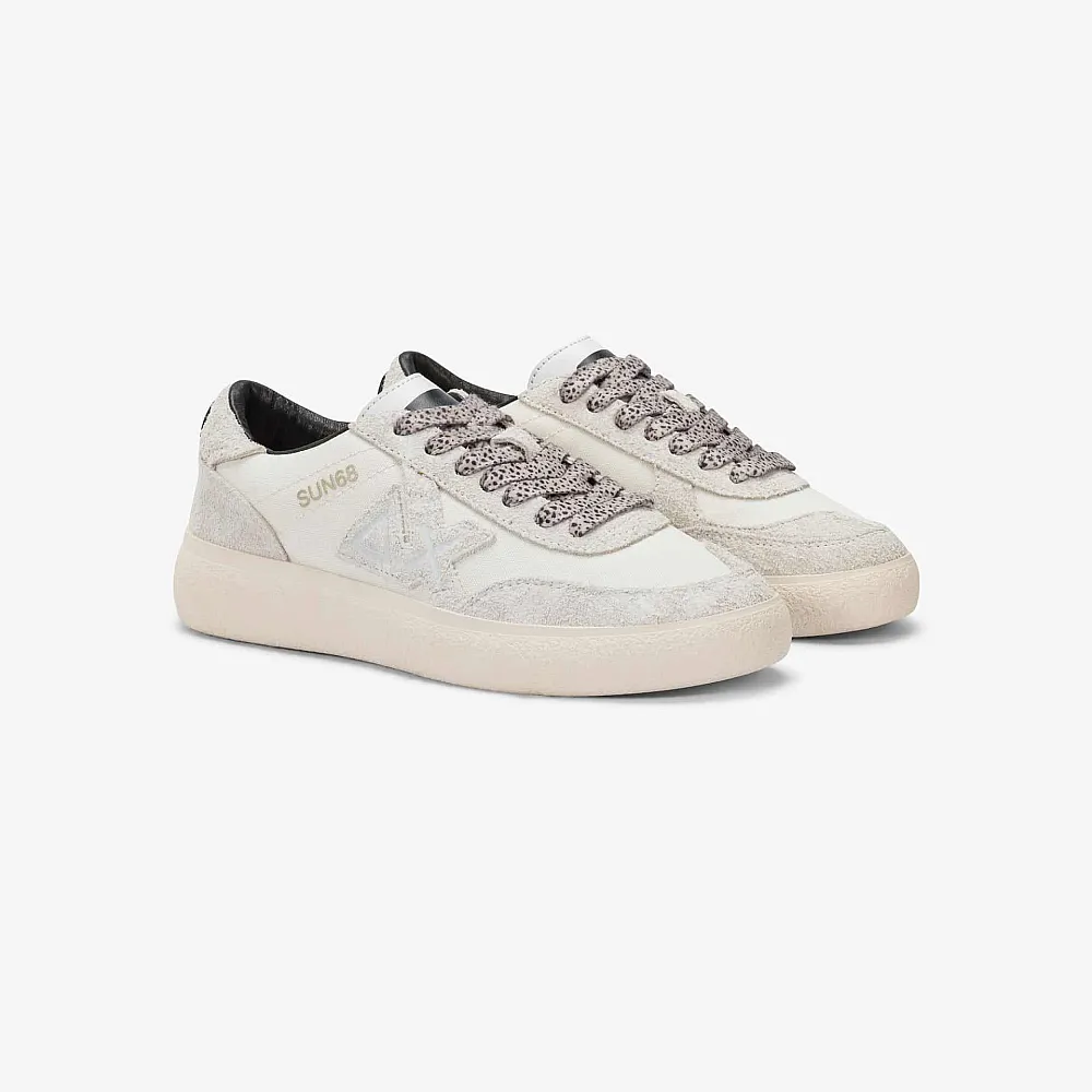 נעלי סניקרס לאישה SUN68 SALLY - OFF WHITE