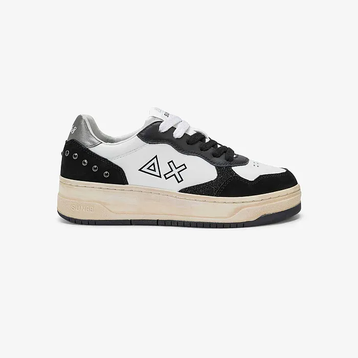 נעלי סניקרס לאישה SUN68 BASKET LOVE- Black