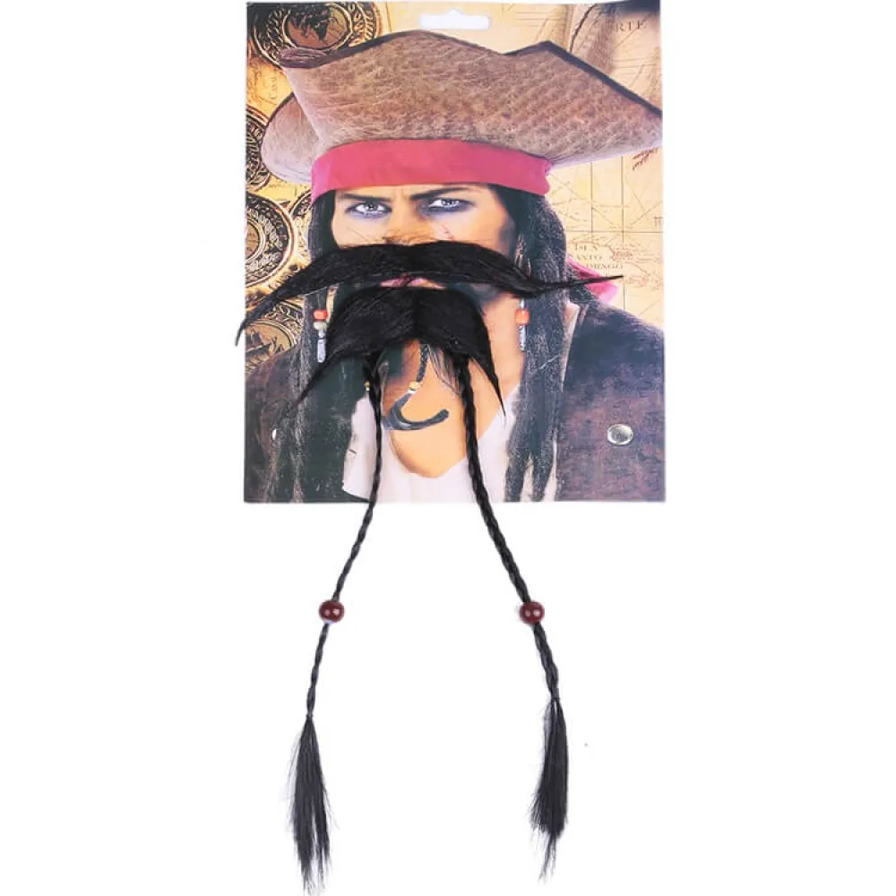 סט שפם לפיראט לתחפושת