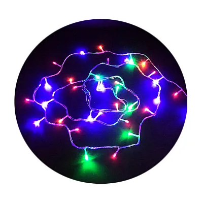 שרשרת נורות לעץ אשוח 10 מטר לתנאי חוץ - צבעוני