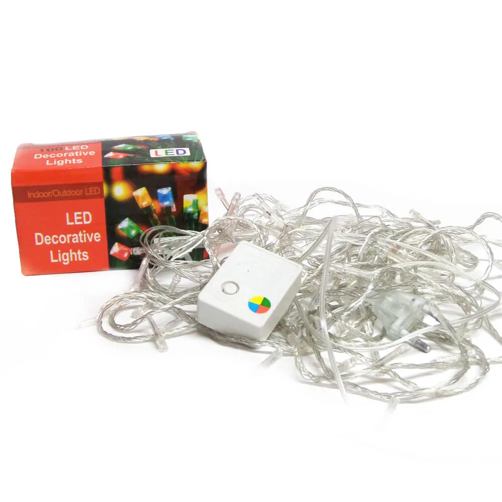 שרשרת נורות לעץ אשוח 10 מטר לתנאי חוץ - לבן חם