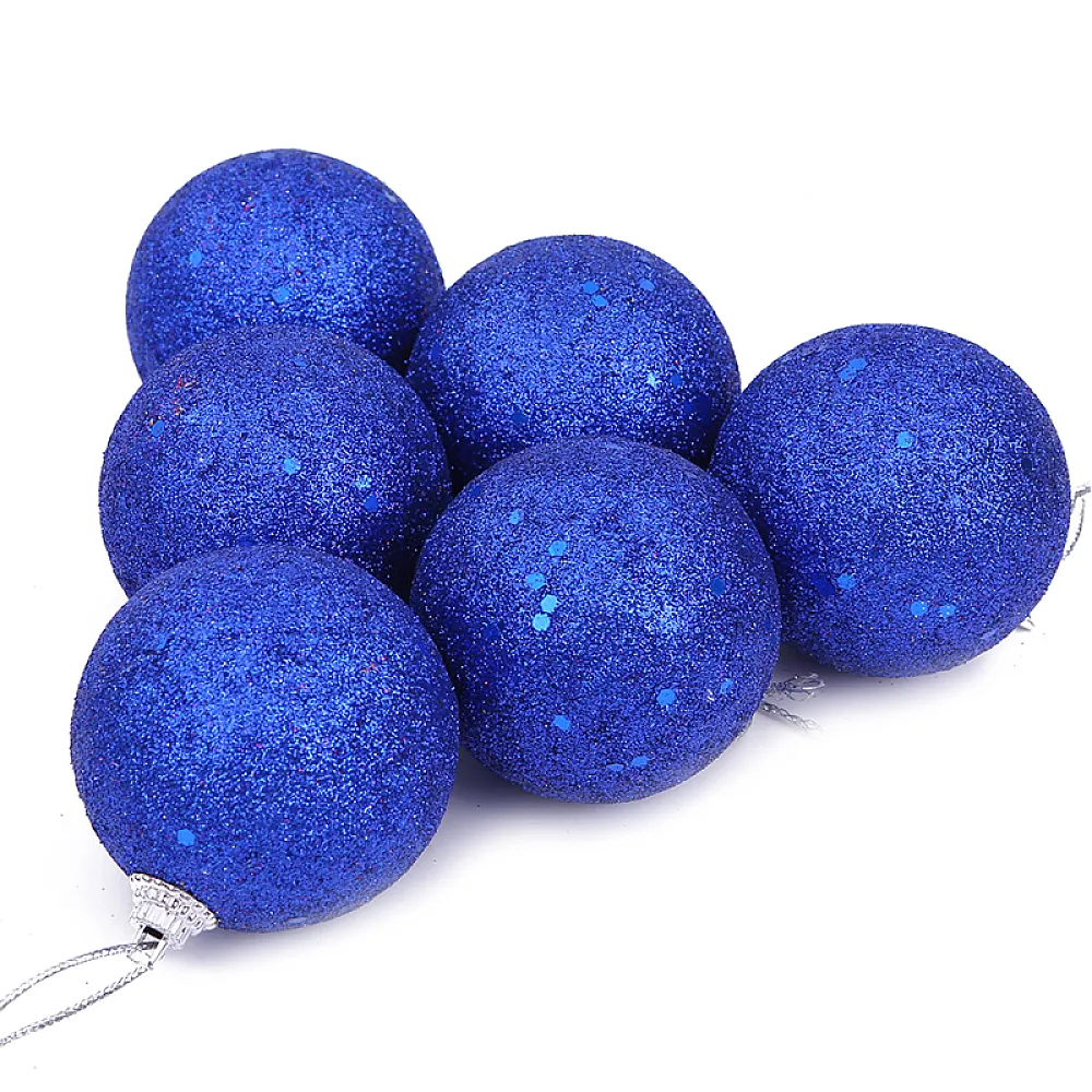 כדורים מנצנצים לעץ חג המולד 6 סמ