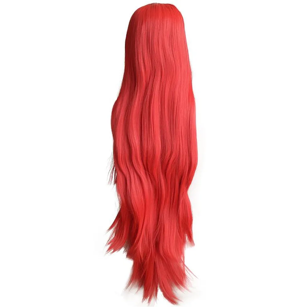 פאה חלקה ללא פוני בצבע אדום