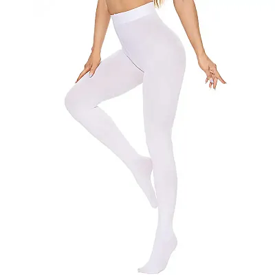 גרביון אטום בצבע לבן