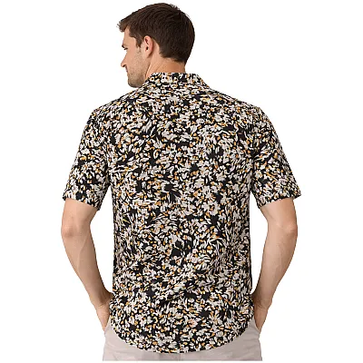 חולצה מכופתרת קיץ בהדפס אבסטרקטי