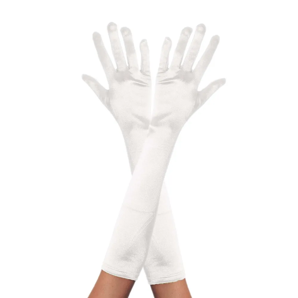 כפפות לבנות סאטן איכותיות