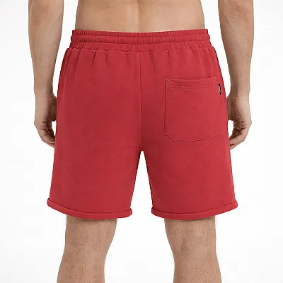 מכנסי טריינינג קצרים אדומים